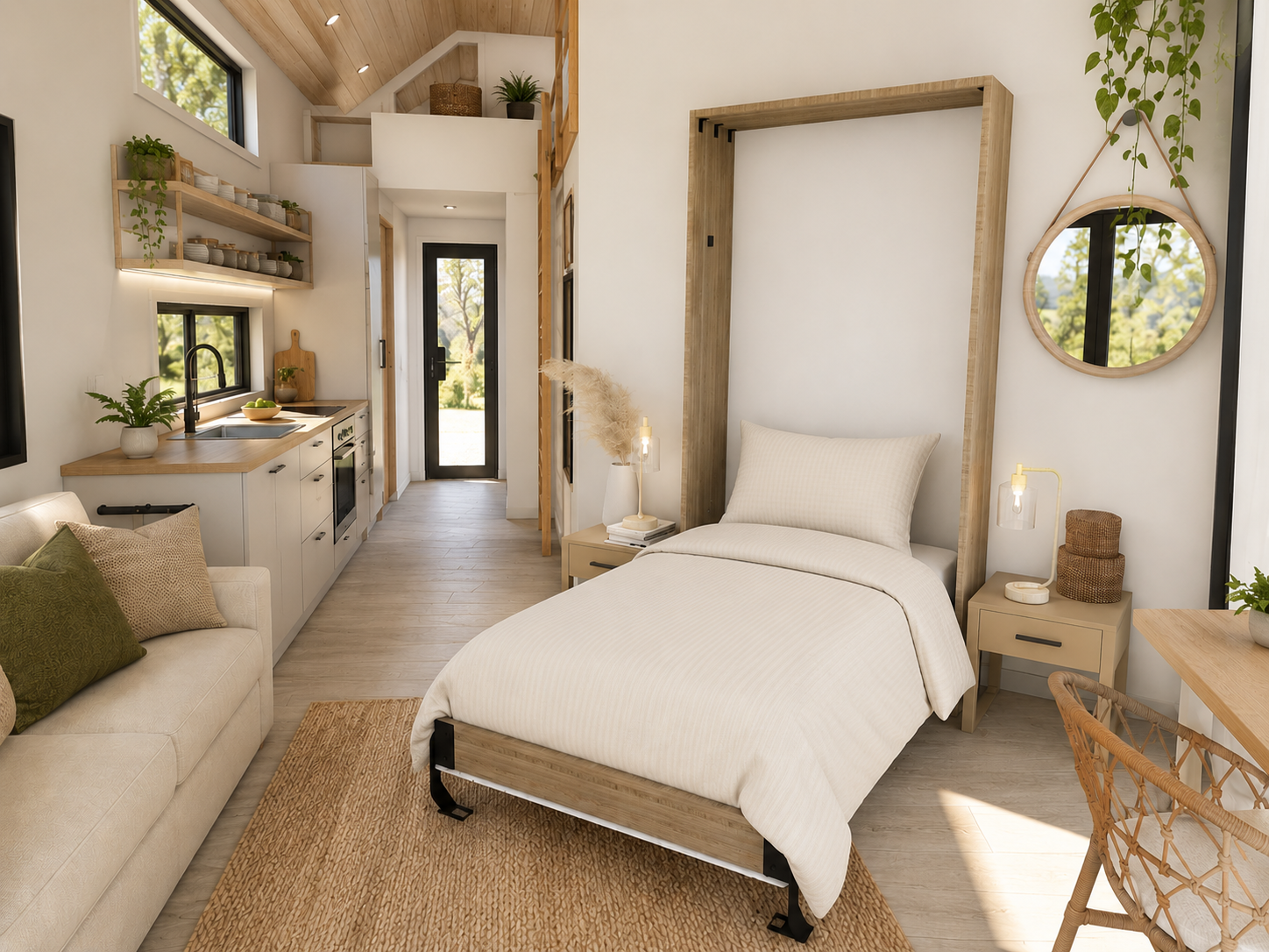 opklapbed in tiny house