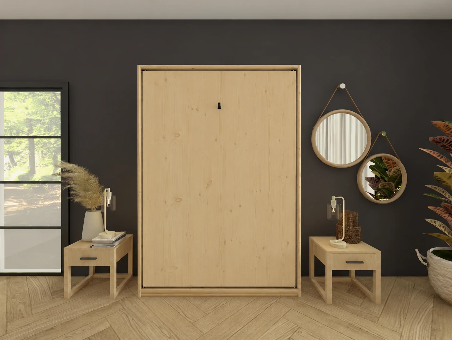 Verticaal vuren opklapbed met vuren front